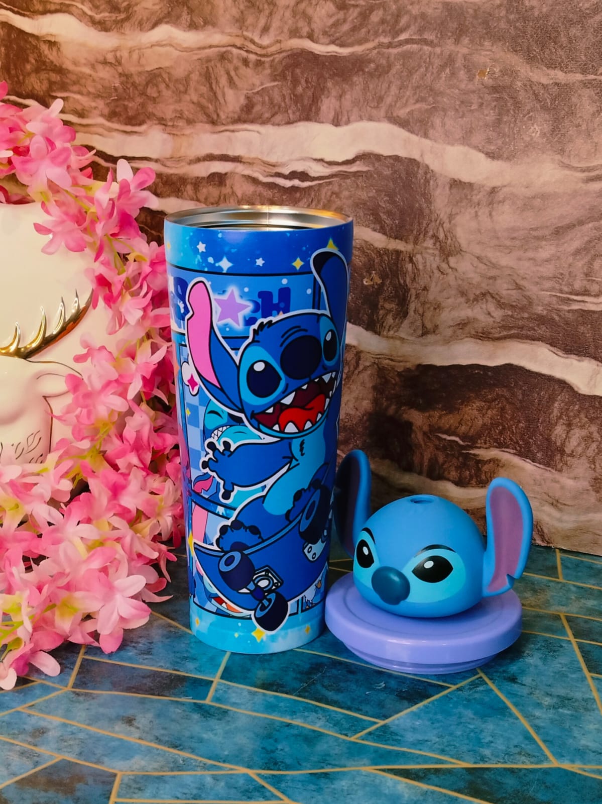 900ml Stylish tumblers|Insulated|Stainless steel|Steel Straw|Kiidzkornerz