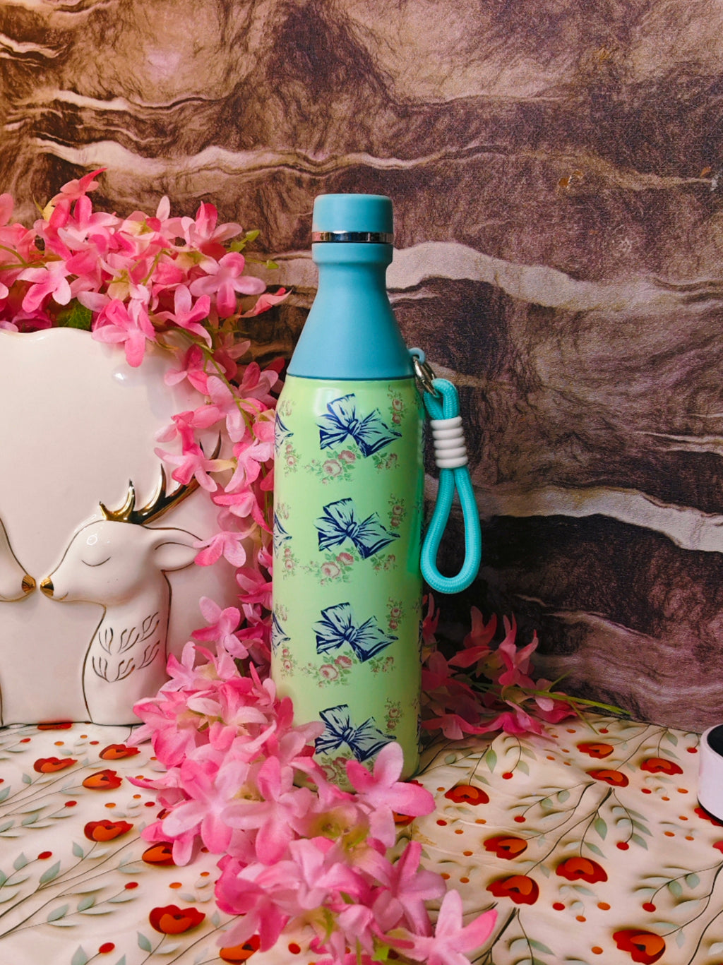Bow 500ml Bottle ✨|Insulated Stainless steel|Spillproof|Premium quality|kiidzkornerz