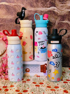 Fun Sip bottles | dual sip | 600ml |Insulated|Leak proof|Kiidzkornerz